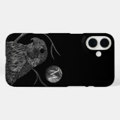 Falcon Full Moon Monogram Black Case-Mate iPhone Hülle (Rückseite (Horizontal))