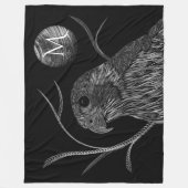 Falcon Full Moon Monogram Black Fleecedecke (Vorderseite)