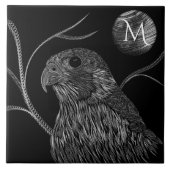 Falcon Full Moon Monogram Black Fliese (Vorderseite)