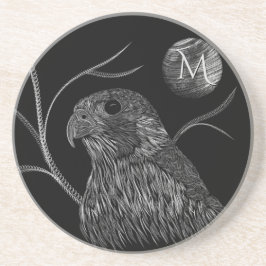 Falcon Full Moon Monogram Black Getränkeuntersetzer