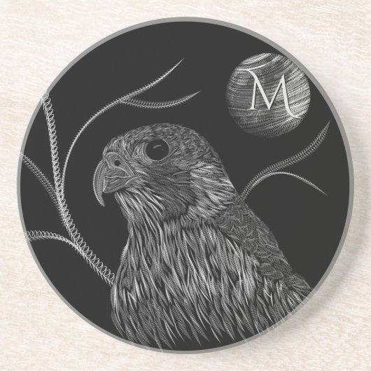 Falcon Full Moon Monogram Black Getränkeuntersetzer (Vorne)