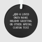 Falcon Full Moon Monogram Black Ornament (Rückseite)