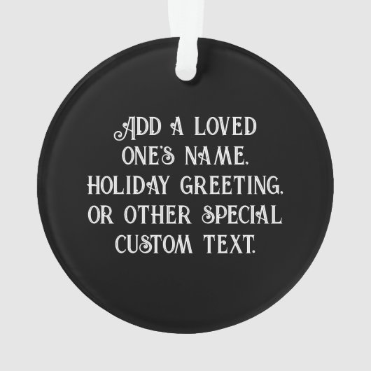 Falcon Full Moon Monogram Black Ornament (Rückseite)