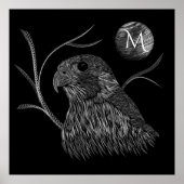 Falcon Full Moon Monogram Black Poster (Vorne)