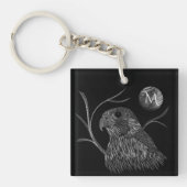 Falcon Full Moon Monogram Black Schlüsselanhänger (Vorderseite)