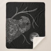 Falcon Full Moon Monogram Black Sherpadecke (Vorderseite)