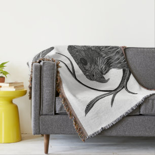 Falcon Full Moon Monogram Decke