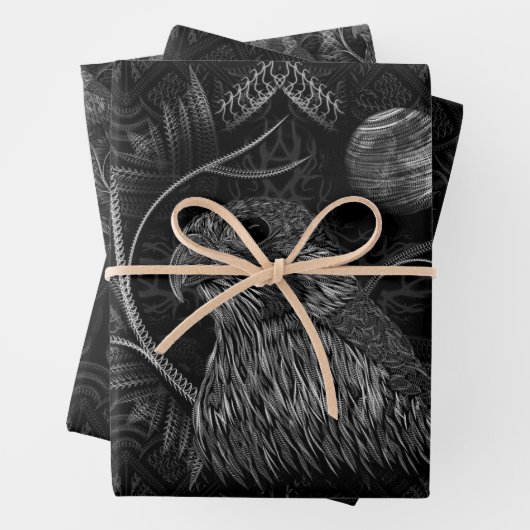 Falcon Full Moon Monogram Geschenkpapier Set (Beispiel)