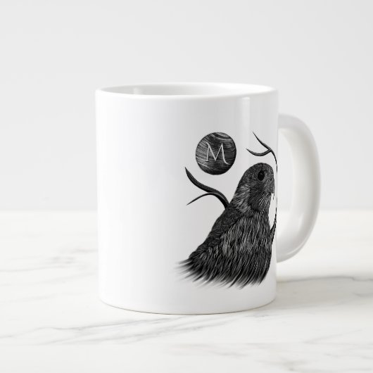 Falcon Full Moon Monogram Jumbo-Tasse (Vorderseite Rechts)