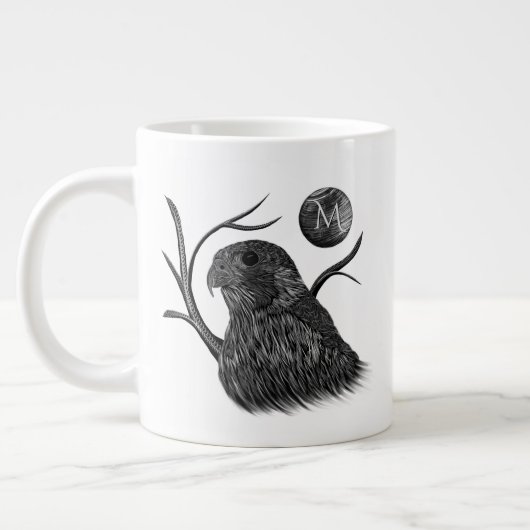 Falcon Full Moon Monogram Jumbo-Tasse (Links)