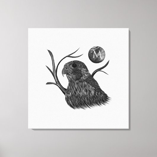 Falcon Full Moon Monogram Leinwanddruck (Vorderseite)