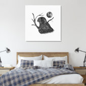 Falcon Full Moon Monogram Leinwanddruck (Insitu (Schlafzimmer))