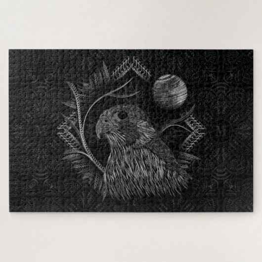 Falcon Full Moon Monogram Puzzle (Horizontal)