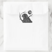 Falcon Full Moon Monogram Quadratischer Aufkleber (Tasche)