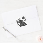 Falcon Full Moon Monogram Quadratischer Aufkleber (Umschlag)