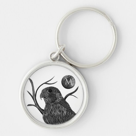Falcon Full Moon Monogram Schlüsselanhänger (Vorne)