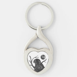 Falcon Full Moon Monogram Schlüsselanhänger