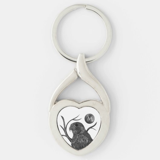 Falcon Full Moon Monogram Schlüsselanhänger (Vorderseite)