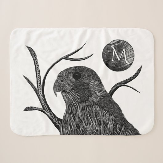 Falcon Full Moon Monogram Sherpadecke (Vorderseite (Horizontal))