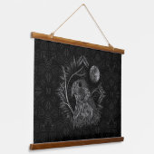 Falcon Full Moon Monogram Wandteppich Mit Holzrahmen (Gewinkelt)