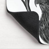 Falcon Full Moon Monogram White Mousepad (Ecke)