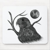 Falcon Full Moon Monogram White Mousepad (Vorne)