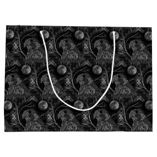 Falcon Full Moon Muster Große Geschenktüte (Rückseite)