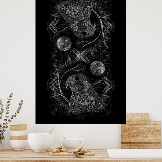 Falcon Full Moon Poster (Küche)