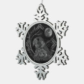 Falcon Full Moon Schneeflocken Zinn-Ornament (Rechts)