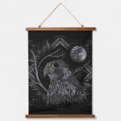 Falcon Full Moon Wandteppich Mit Holzrahmen (Vorderseite)