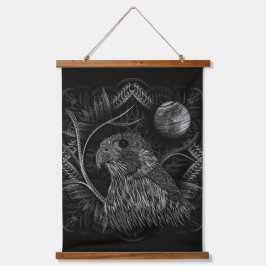 Falcon Full Moon Wandteppich Mit Holzrahmen