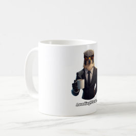 Falcon Geschäftsmann lädt Focus Kaffee Kaffeetasse