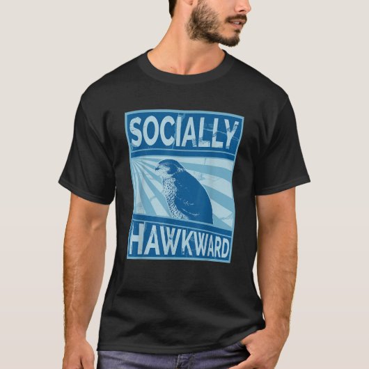 Falcon Hawk Socially Hawkward T-Shirt (Vorderseite)