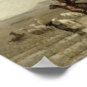 Falcon Hunt, 1862 Poster (Ecke)