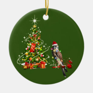 Falcon mit Hat LIGHTS Weihnachten Keramik Ornament