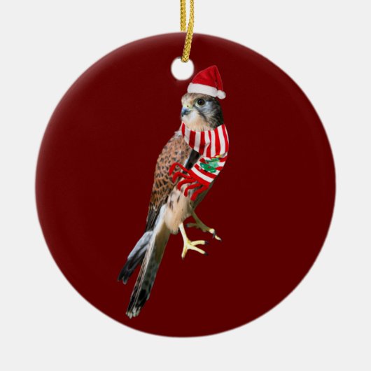 Falcon mit Hat Scanner Weihnachten Keramik Ornament (Vorne)