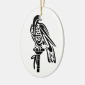 Falcon on Block Perch Keramikornament (Links)