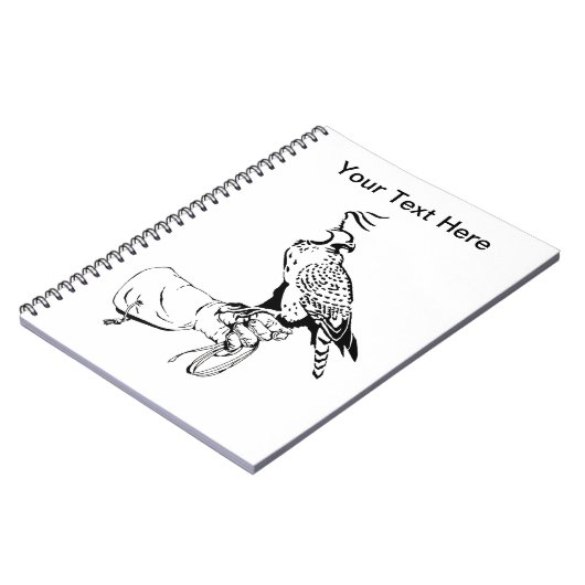 Falcon on Glove Notizblock (Linke Seite)
