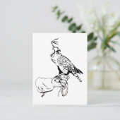 Falcon on Glove Postcard Postkarte (Stehend Vorderseite)