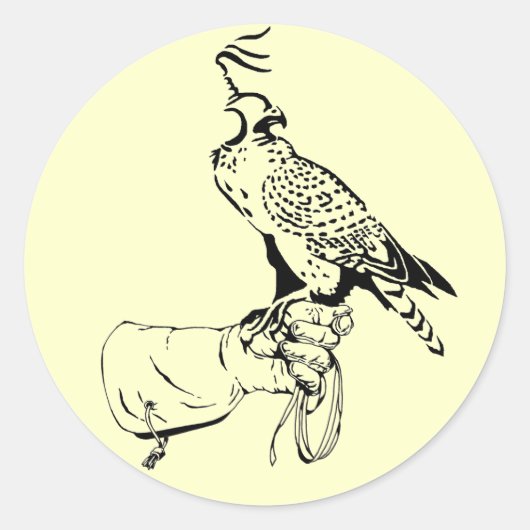 Falcon on Glove Sticker (Vorderseite)