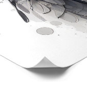 Falcon Portrait Animal Painting Wildlife Poster (Ecke)