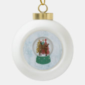 FALCON SNOW GLOBE KERAMIK Kugel-Ornament (Vorderseite)