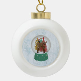 FALCON SNOW GLOBE KERAMIK Kugel-Ornament
