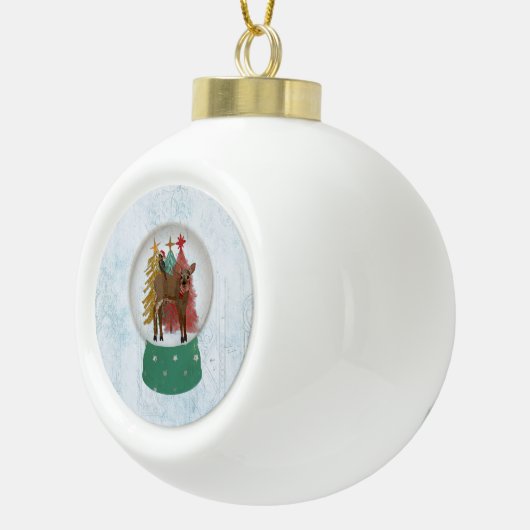 FALCON SNOW GLOBE KERAMIK Kugel-Ornament (Rechts)