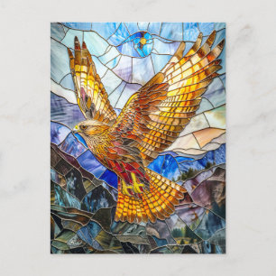 Falcon stürzt über die Landschaft Postkarte