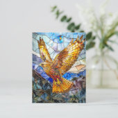 Falcon stürzt über die Landschaft Postkarte (Stehend Vorderseite)