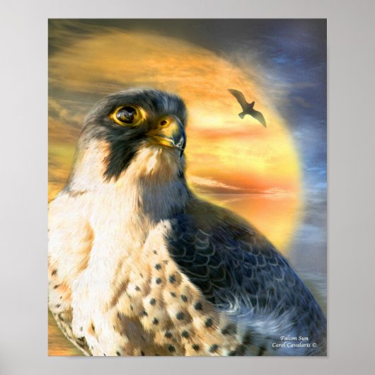 Falcon Sun Art Poster/Print Poster (Vorne)