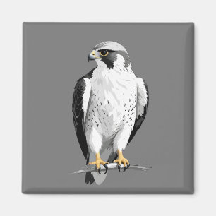 Falcon Vector Graphic Art Portrait Animal Spirit Magnet