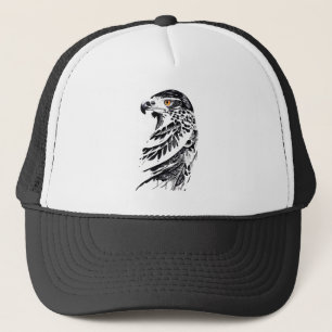 Falcon Wild Animal Nature Illustration Truckerkappe