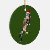 Falcon With Hat Lights Christmas Keramik Ornament (Rechts)